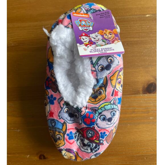 Nickelodeon Paw Patrol Pink Fuzzy Baba slipper Socks NEW Size 3T 4T - Picture 1 of 8